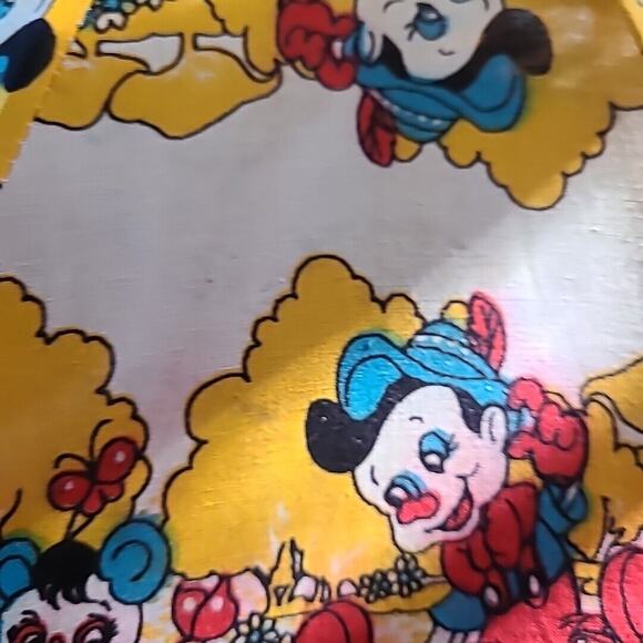 Vintage Disney Pinocchio China Children's Cloth Umbrella Kokeshi Handle 60s RARE - Picture 15 of 16